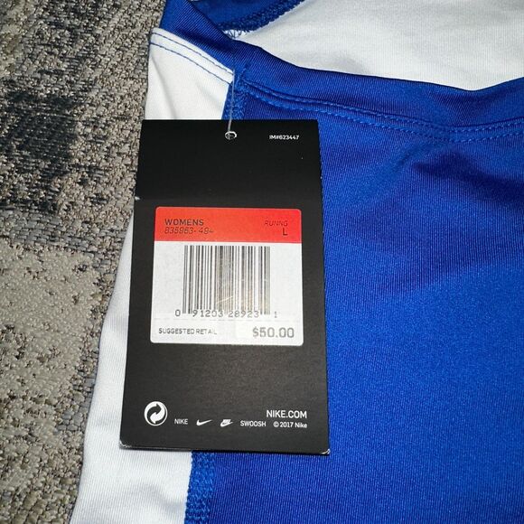 Nike Dri-Fit Racerback Tank Top Large Blue Running AKA Canoe Kayak Rescue USA - Picture 5 of 8